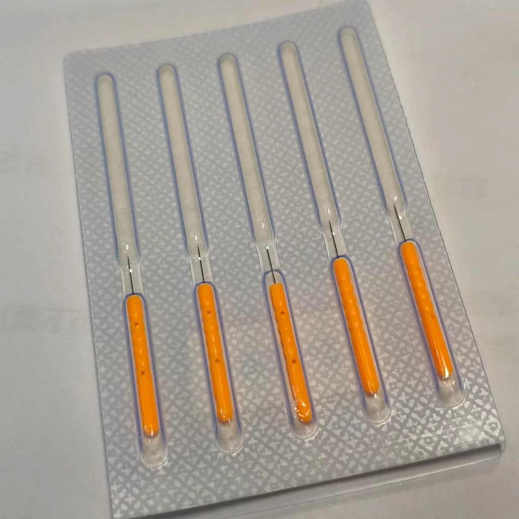 Acupuncture needles plastic handle 0.2*07mm