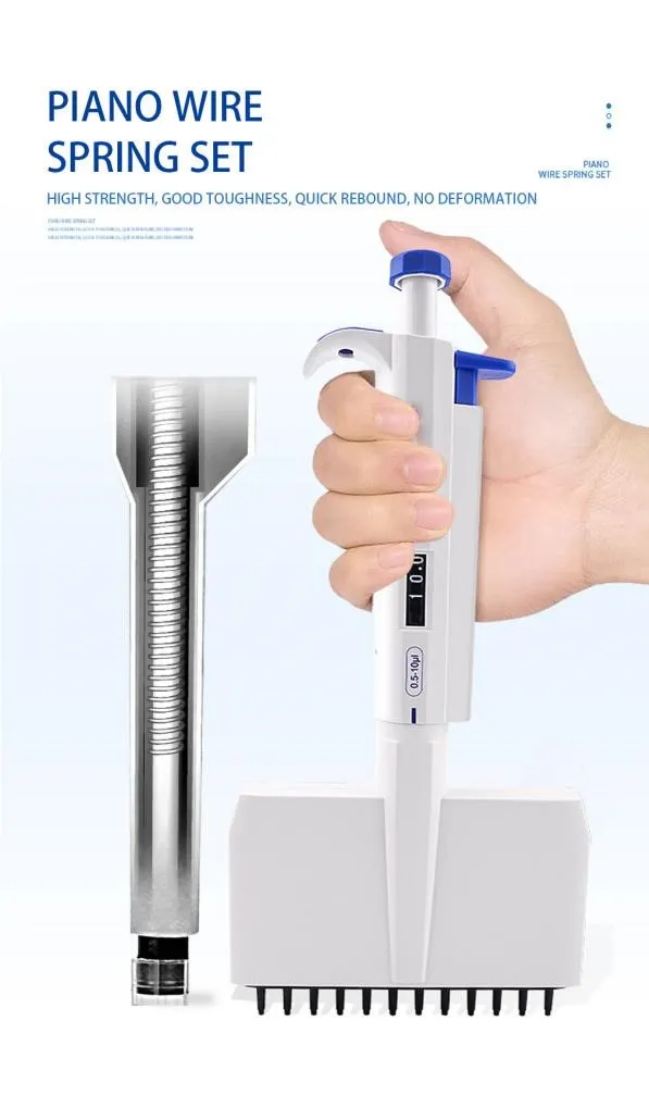 12-channel manual adjustable micropipette